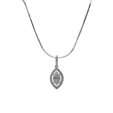 Luxe Marquise Cluster Diamond Pendant