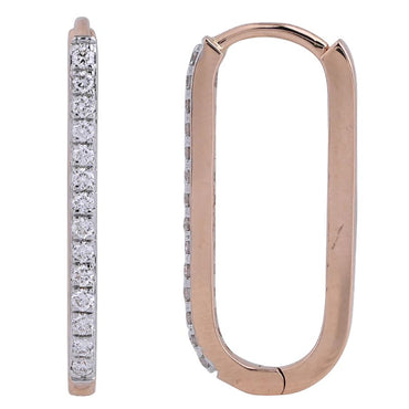 Paperclip Rose Gold Hoops