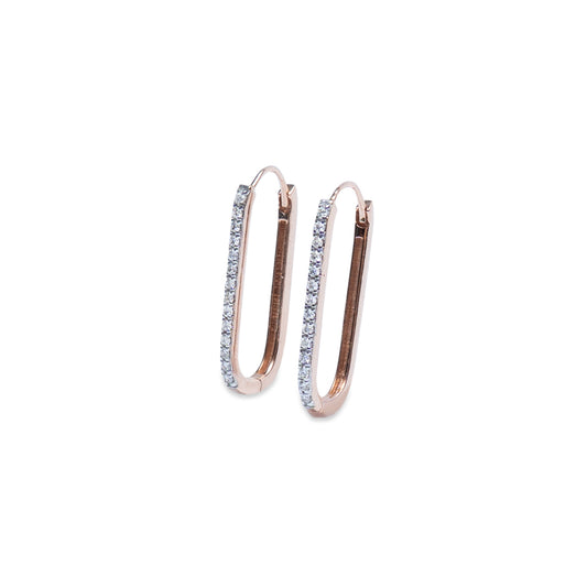 Paperclip Rose Gold Hoops
