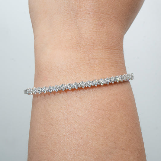 White Gold Tennis Bangle