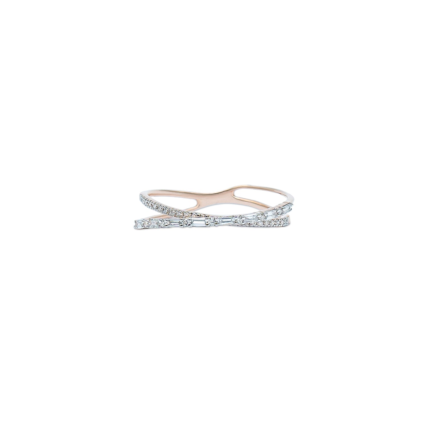 Delicate Crossover Diamond Band