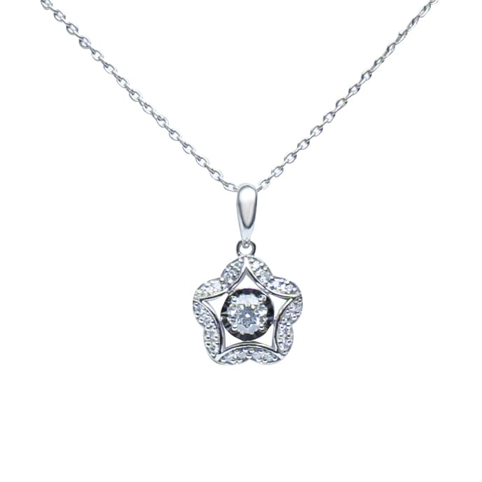 White Gold Diamond Star Pendant
