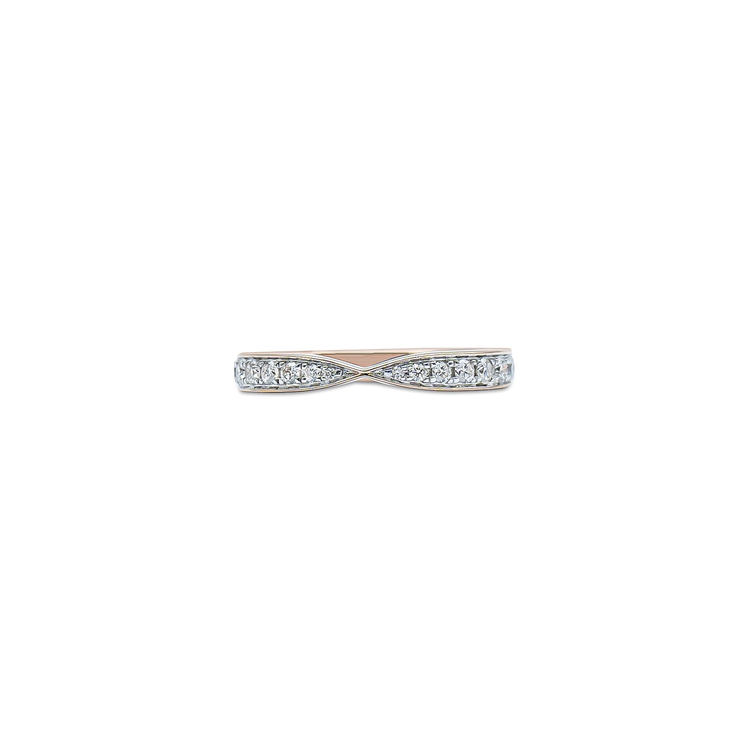 Diamond Bow Stackable Band