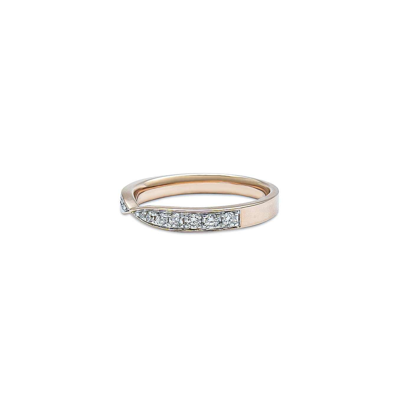 Diamond Bow Stackable Band