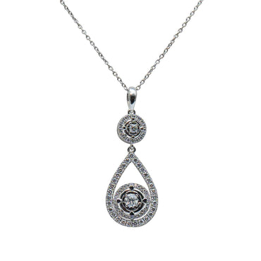 Cascade Halo Diamond Pendant