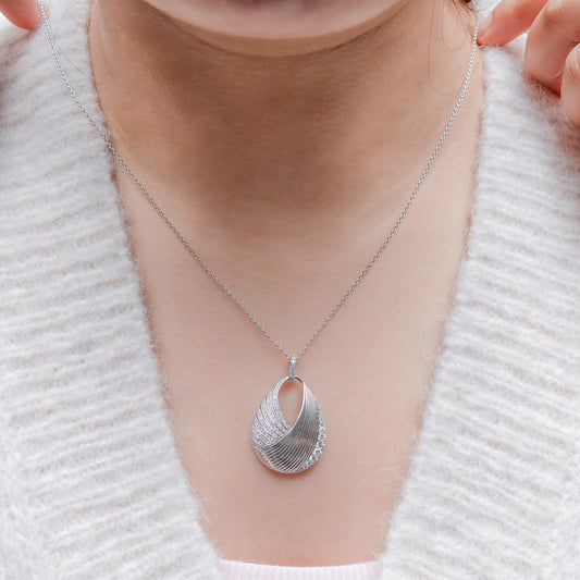 Skyline Oval Diamond Pendant