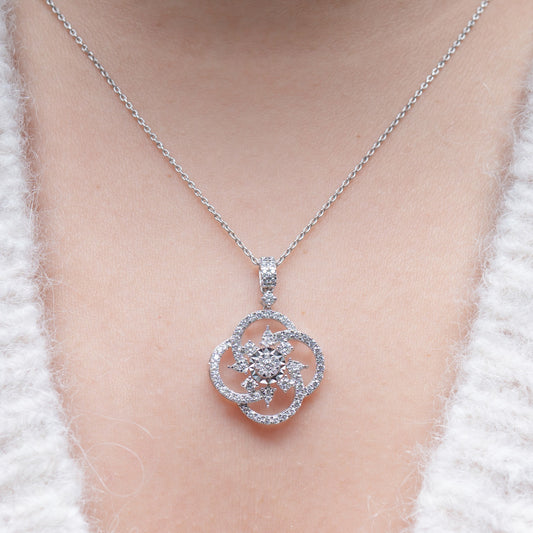 Sun Swirl Diamond Pendant