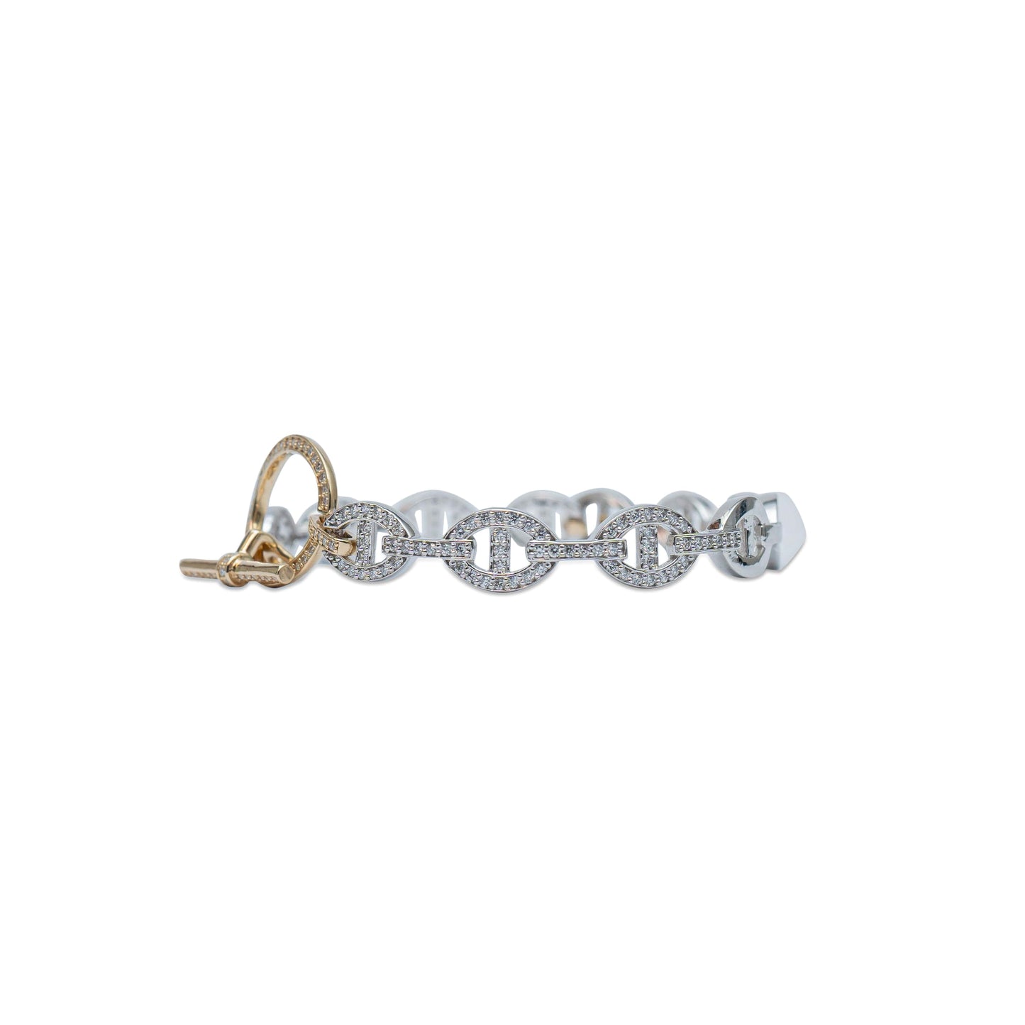 The Claret Circle-Bar Diamond bracelet