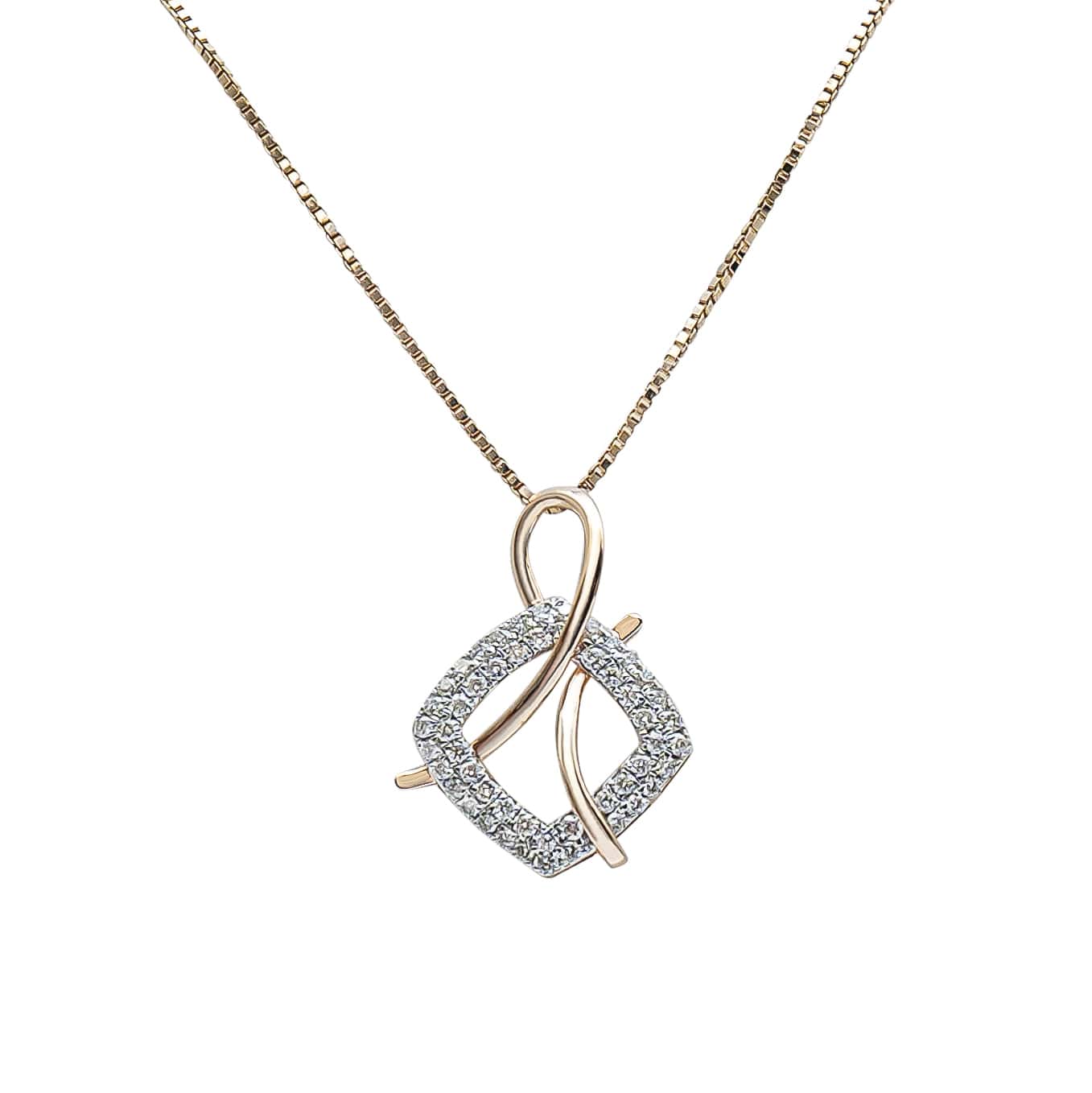Looped Diamond Frame Pendant