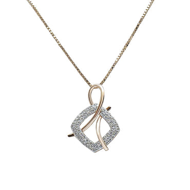 Looped Diamond Frame Pendant