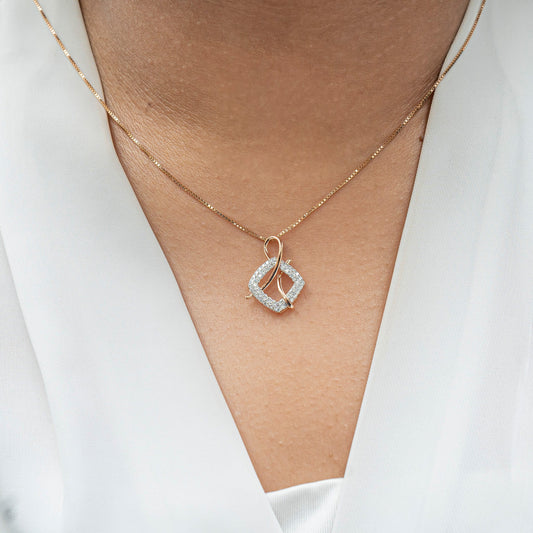 Looped Diamond Frame Pendant