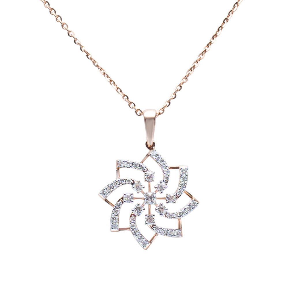 Floral Diamond Burst Pendant