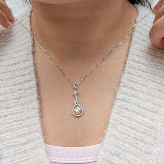 Teardrop Glow Diamond Pendant