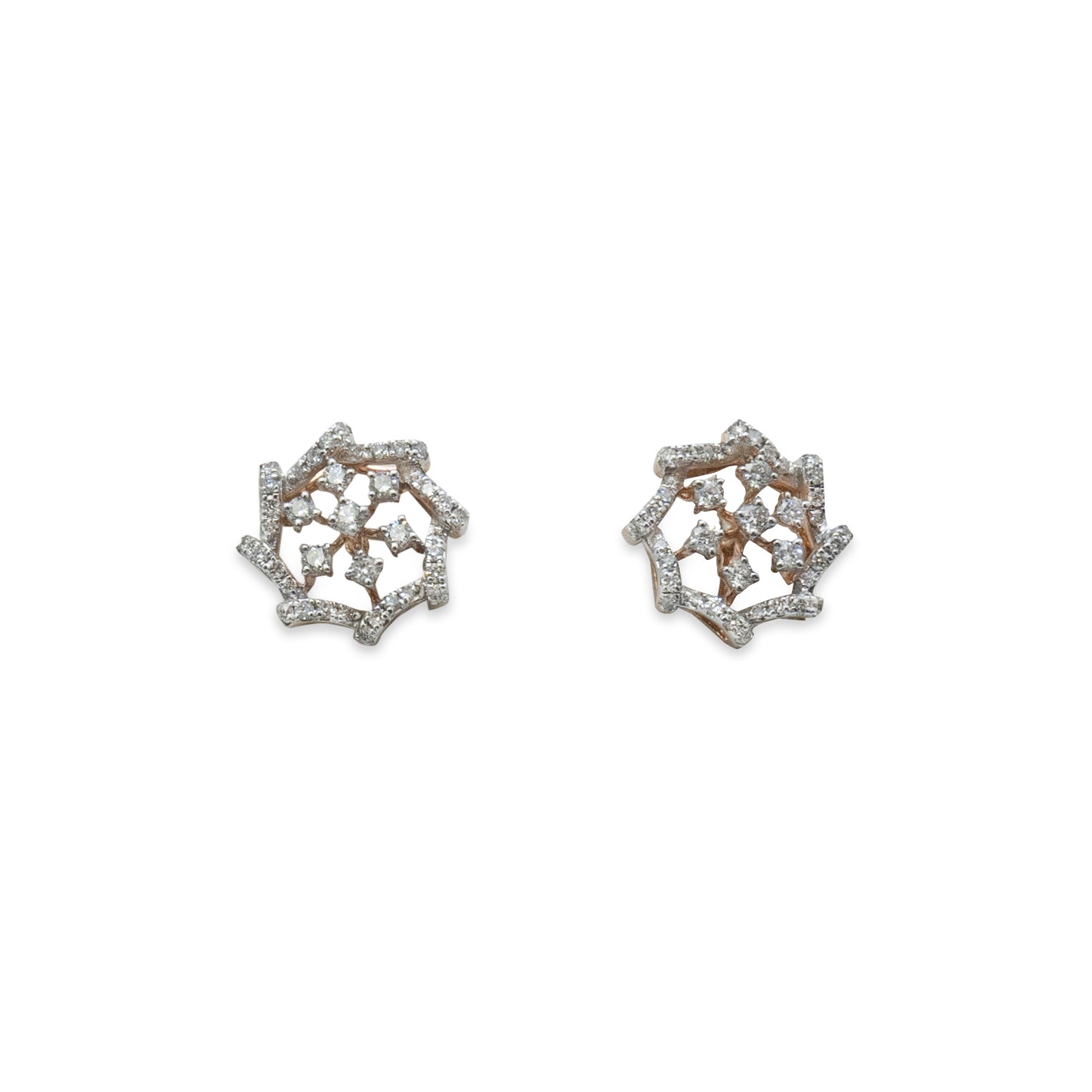 Blossom Flower Diamond Earrings