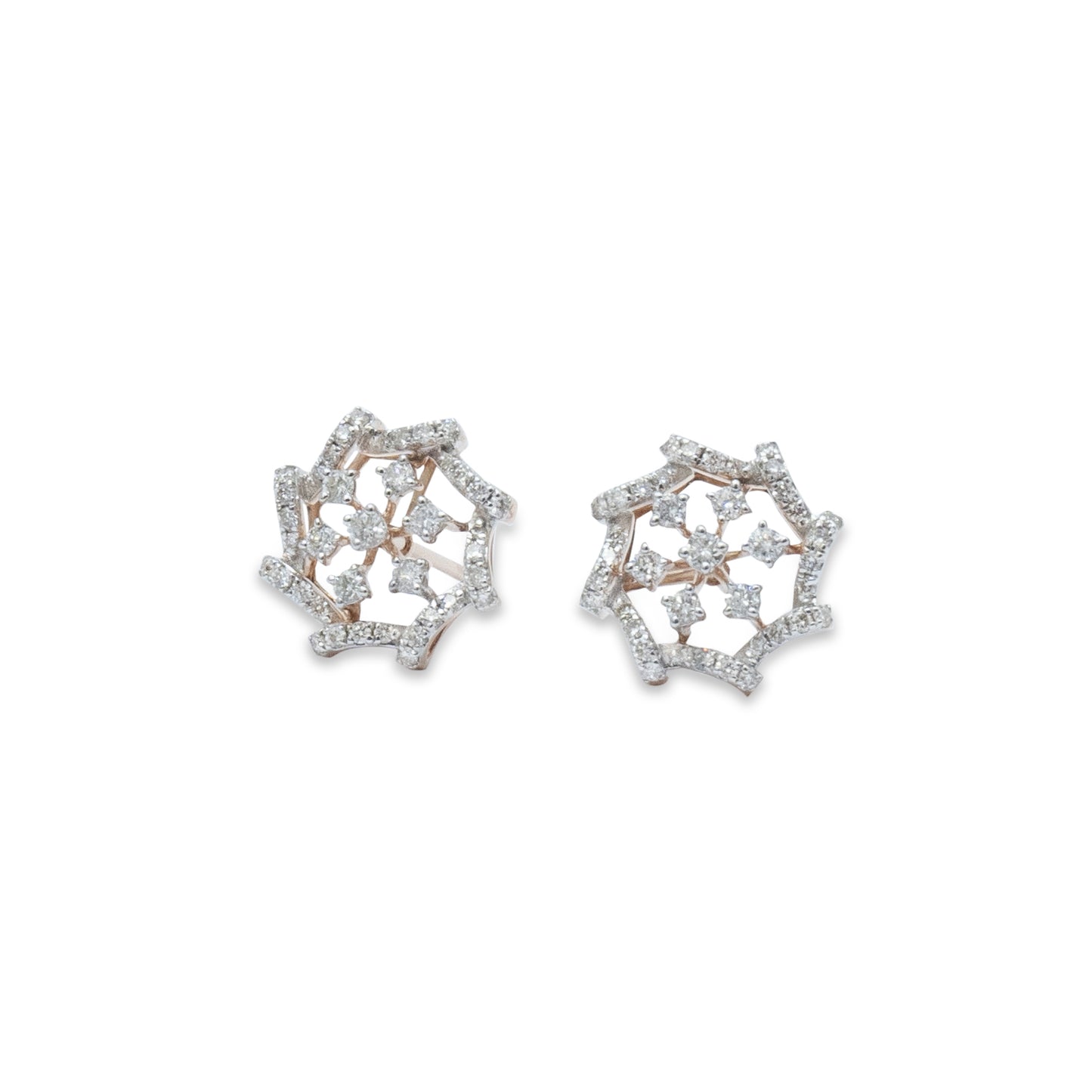 Blossom Flower Diamond Earrings
