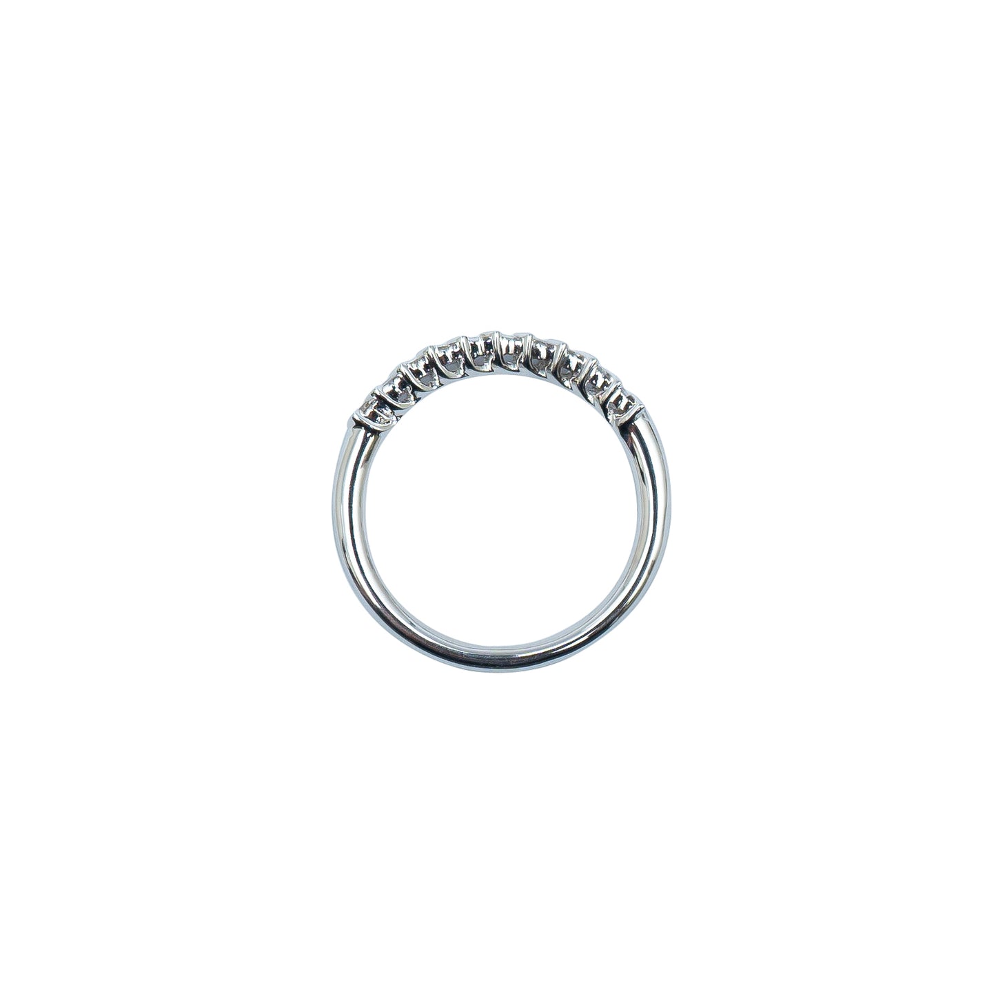 Tilted Emerald Diamond Band