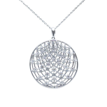 Crisscross Glow Diamond Pendant