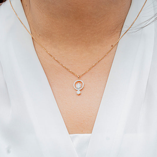 Luna Orbit Diamond Pendant