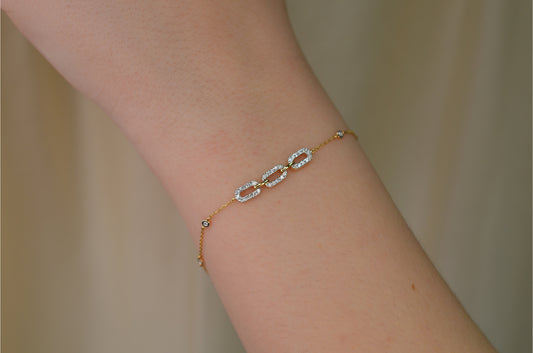 Delicate Link Diamond Bracelet