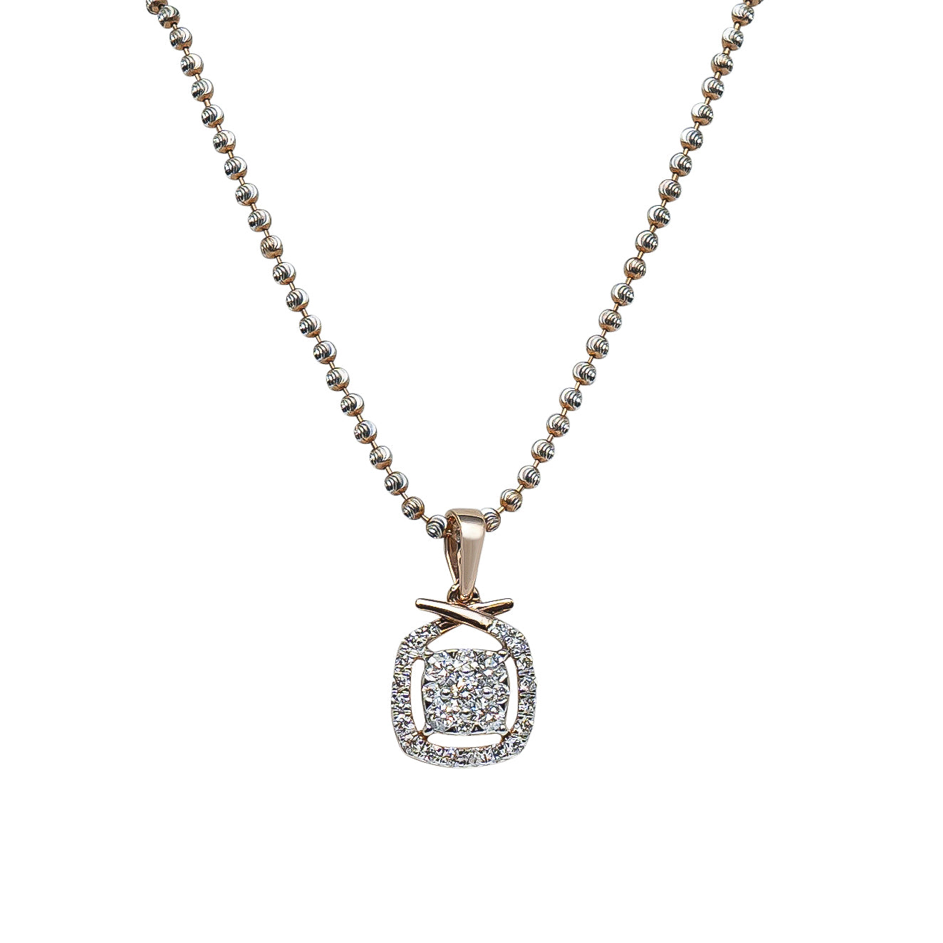 Cluster Halo Square Pendant