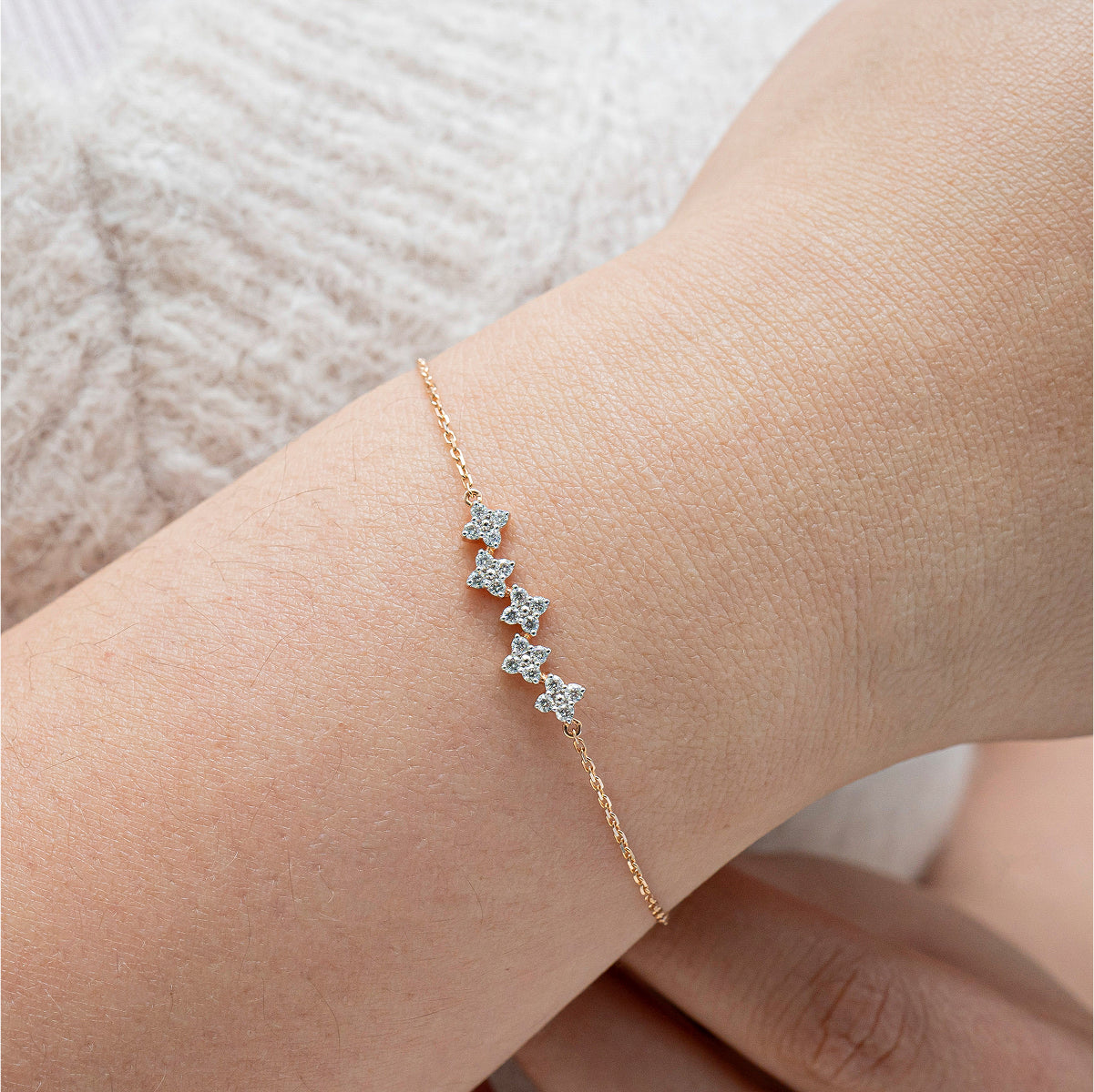 Flower Diamond Bracelet