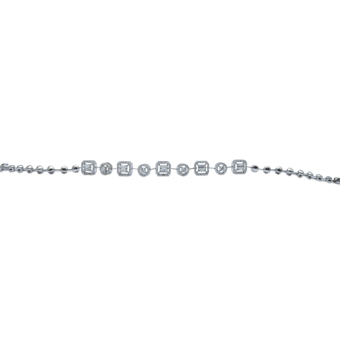 The Seren Baguette & Halo Bracelet