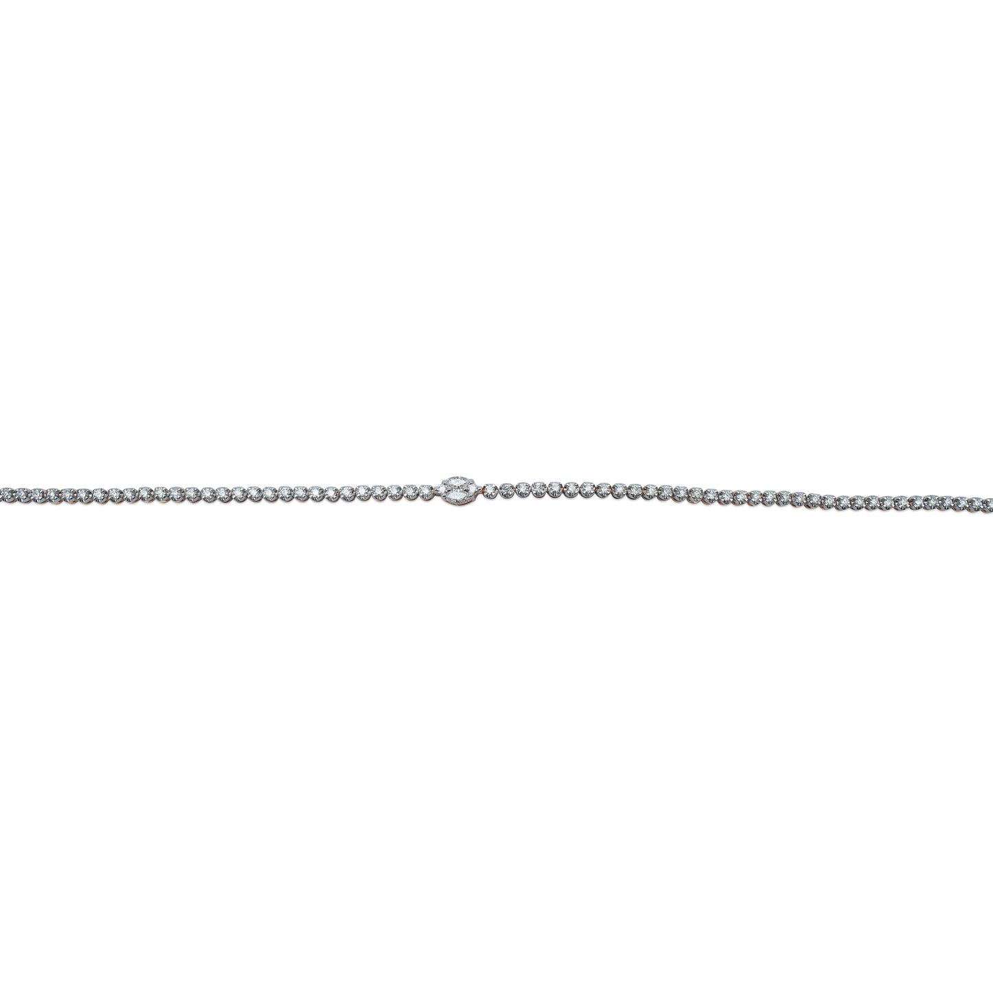 Rosette Diamond Tennis Bracelet