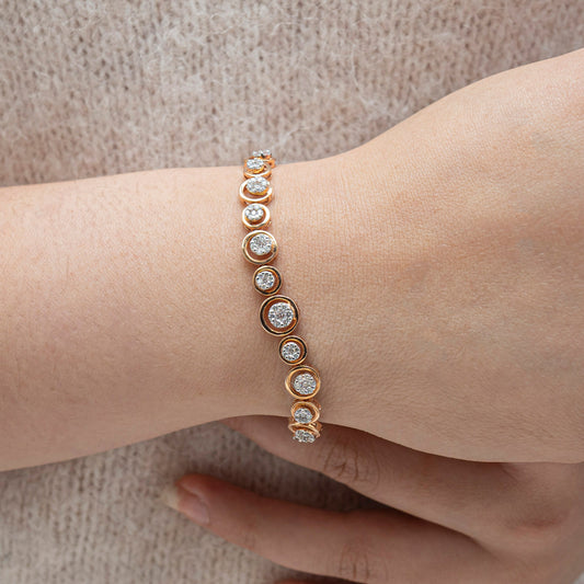 Ember Diamond Cluster Bracelet