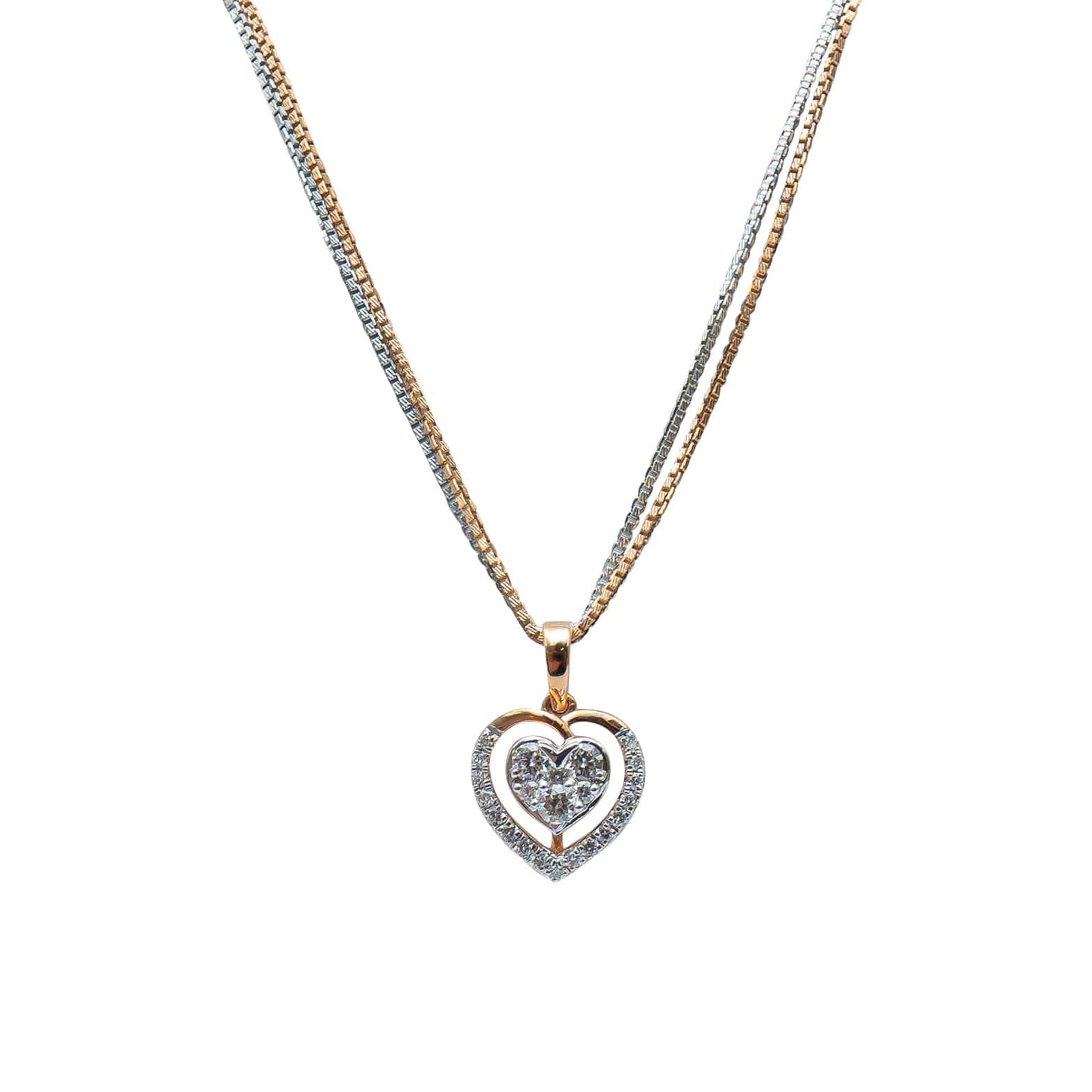 Blush Heart Cluster Pendant