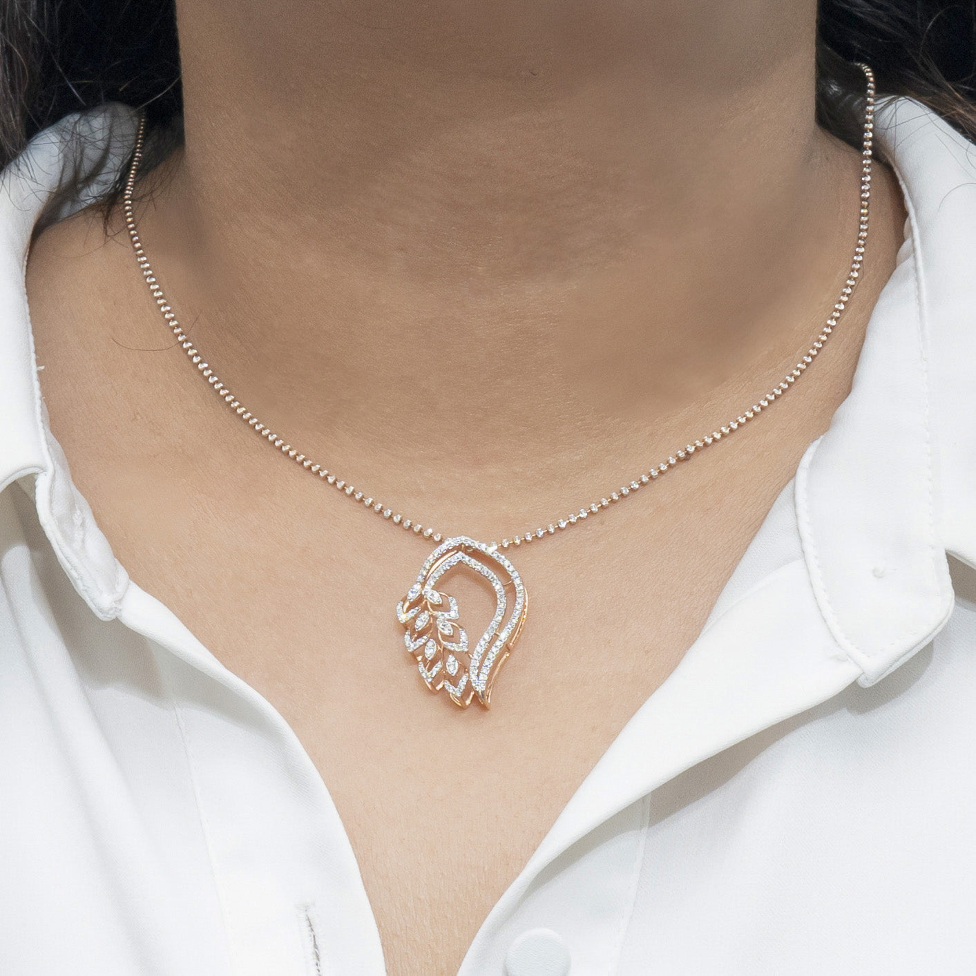 Intricate open Leaf Pendant