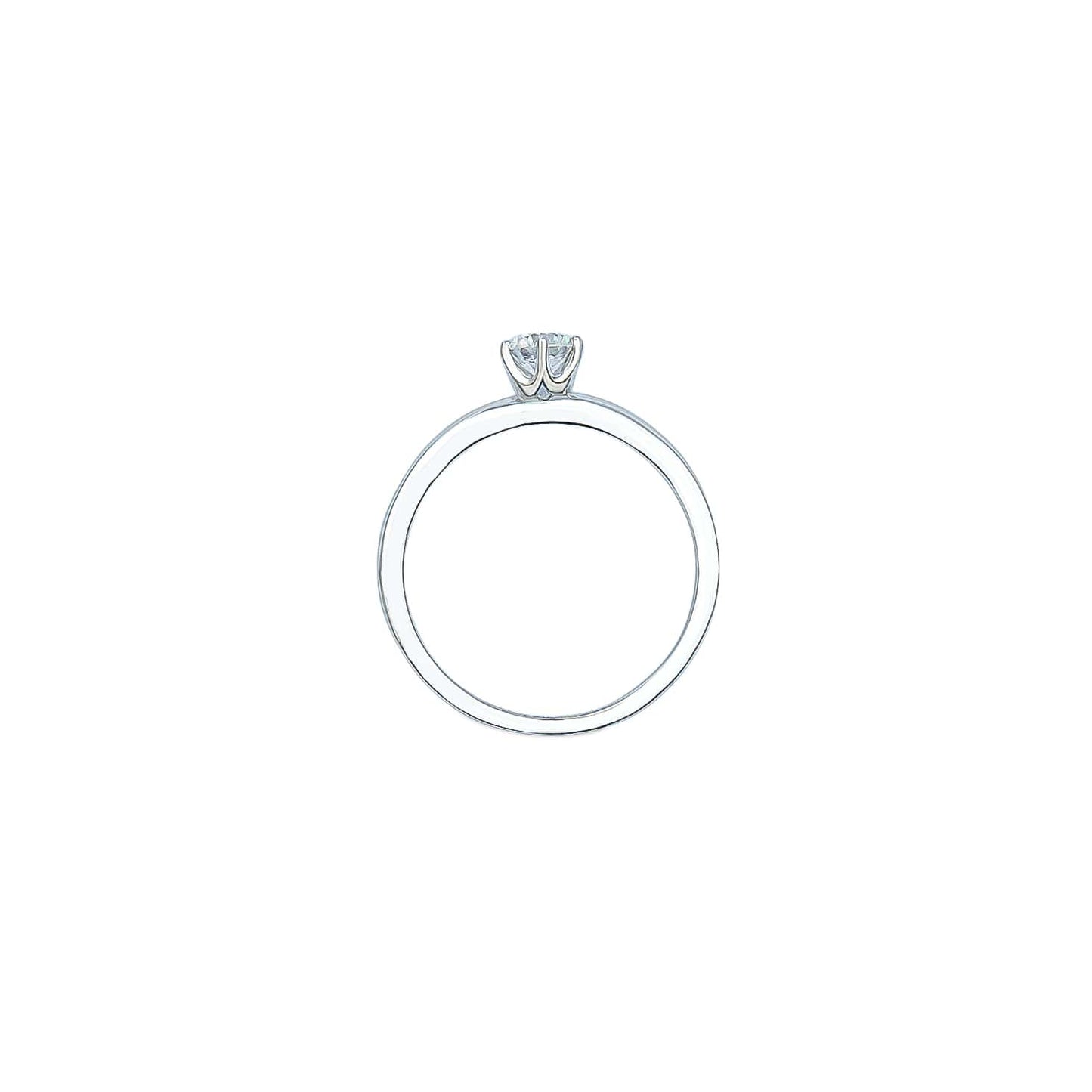 White gold Round diamond solitaire ring