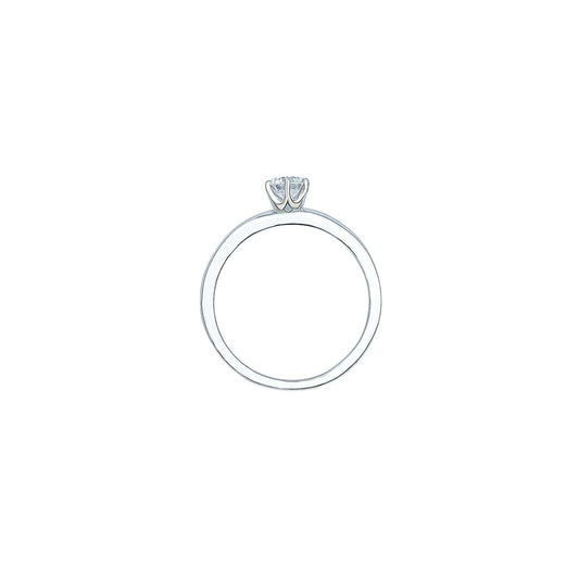 White gold Round diamond solitaire ring