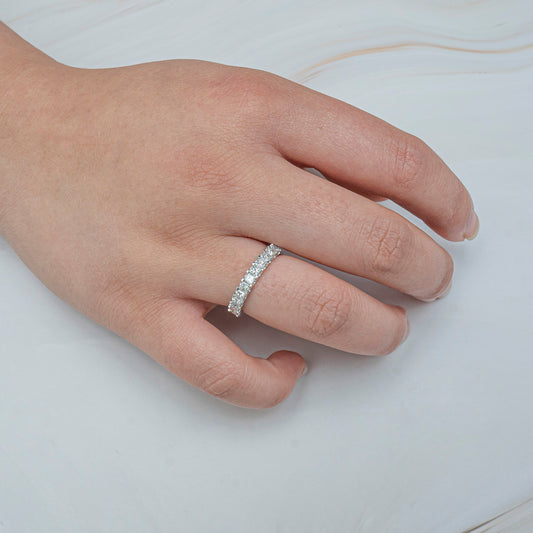 Princess cut Half-Eternity Diamond band