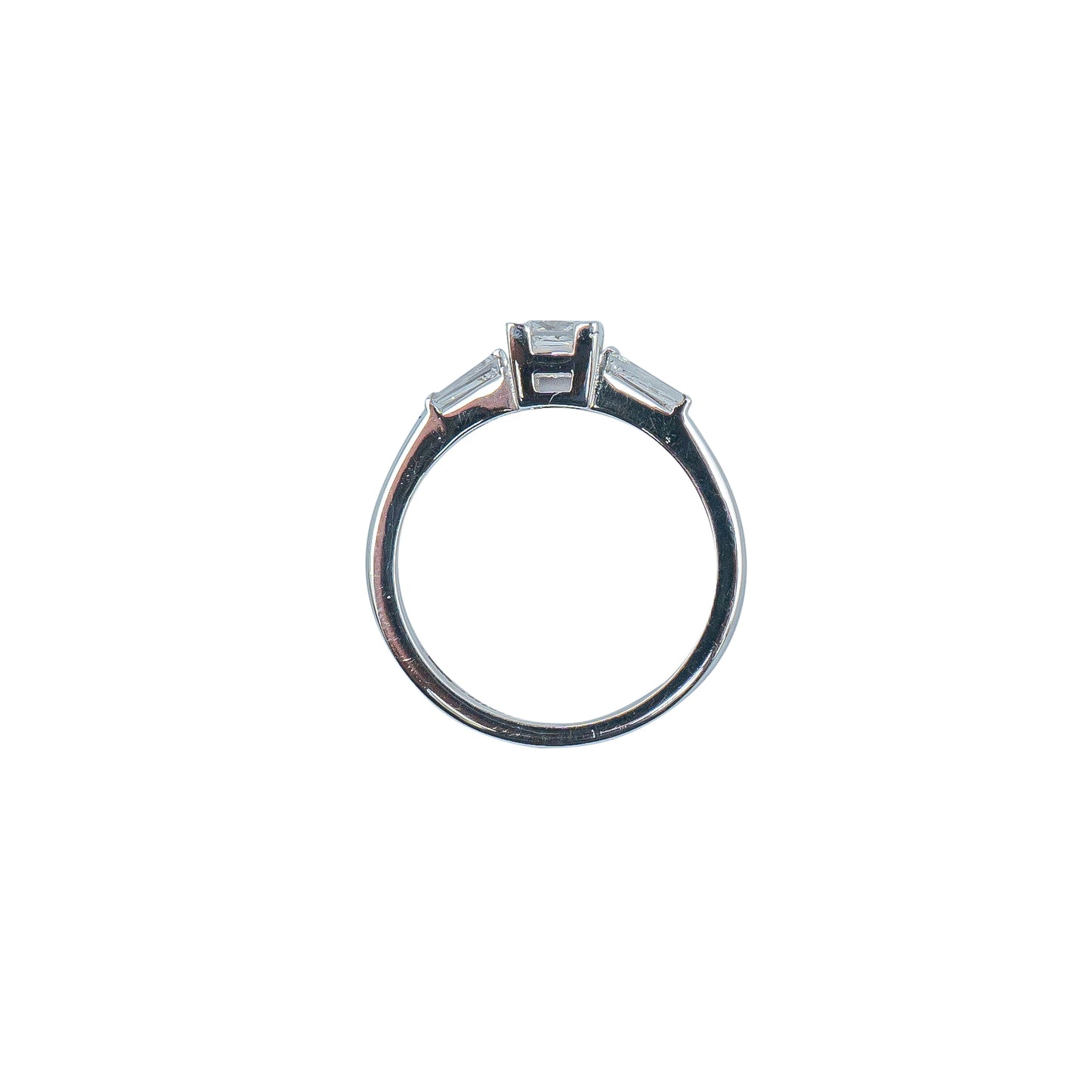 Princess Cut with Baguette Accent Ring