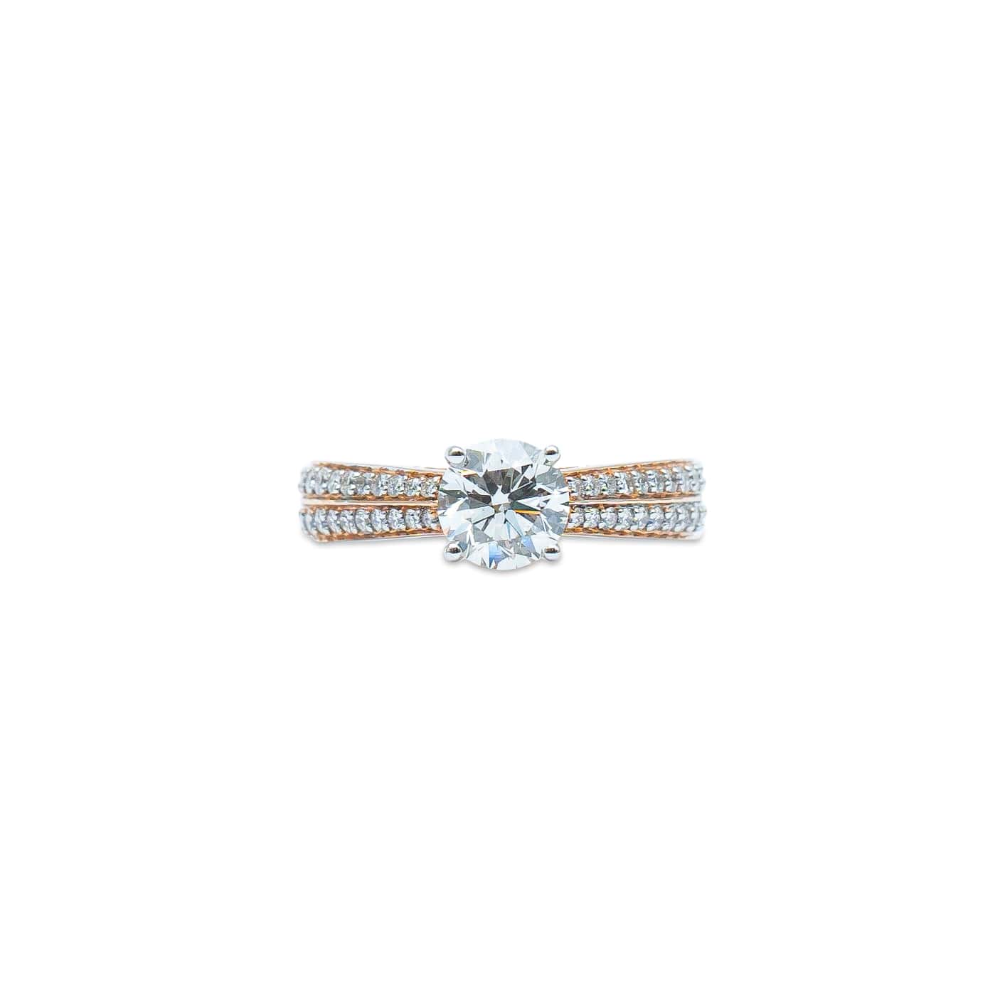 Rosé Cascade diamond ring