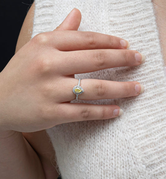 Fancy Intense Yellow Pear Diamond