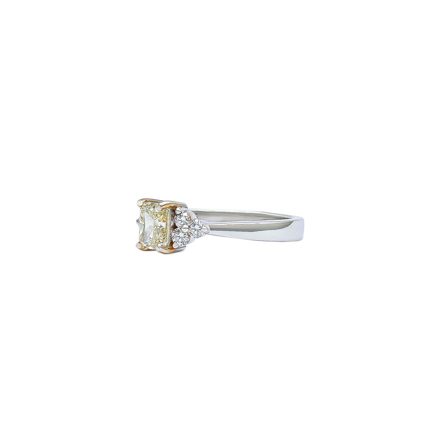 Radiant Cut 3 Stone Inspired Ring