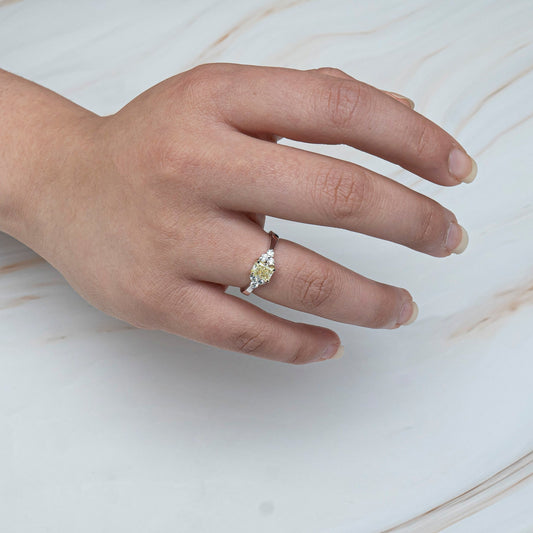 Radiant Cut 3 Stone Inspired Ring