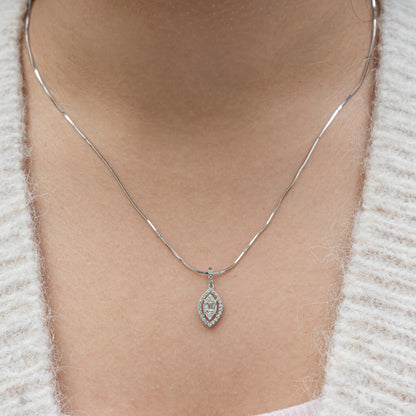 Luxe Marquise Cluster Diamond Pendant