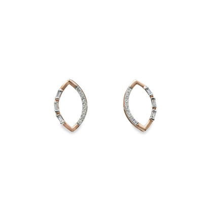 Open Leaf Marquise Earrings