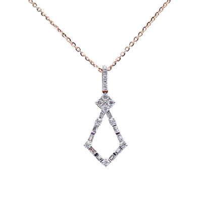 Emerald diamond Drop Pendant