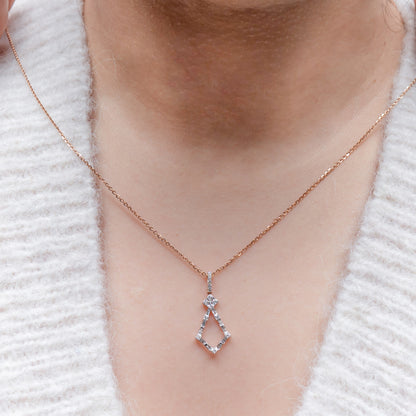 Emerald diamond Drop Pendant