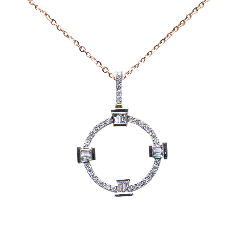 Emerald Open Circle Pendant