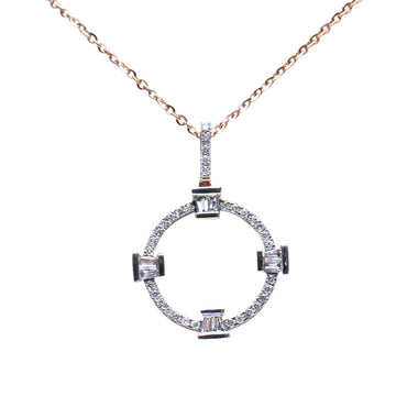 Emerald Open Circle Pendant