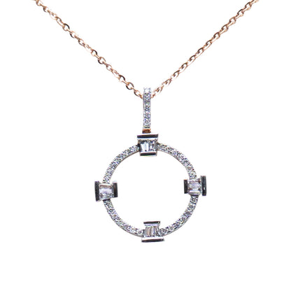 Emerald Open Circle Pendant