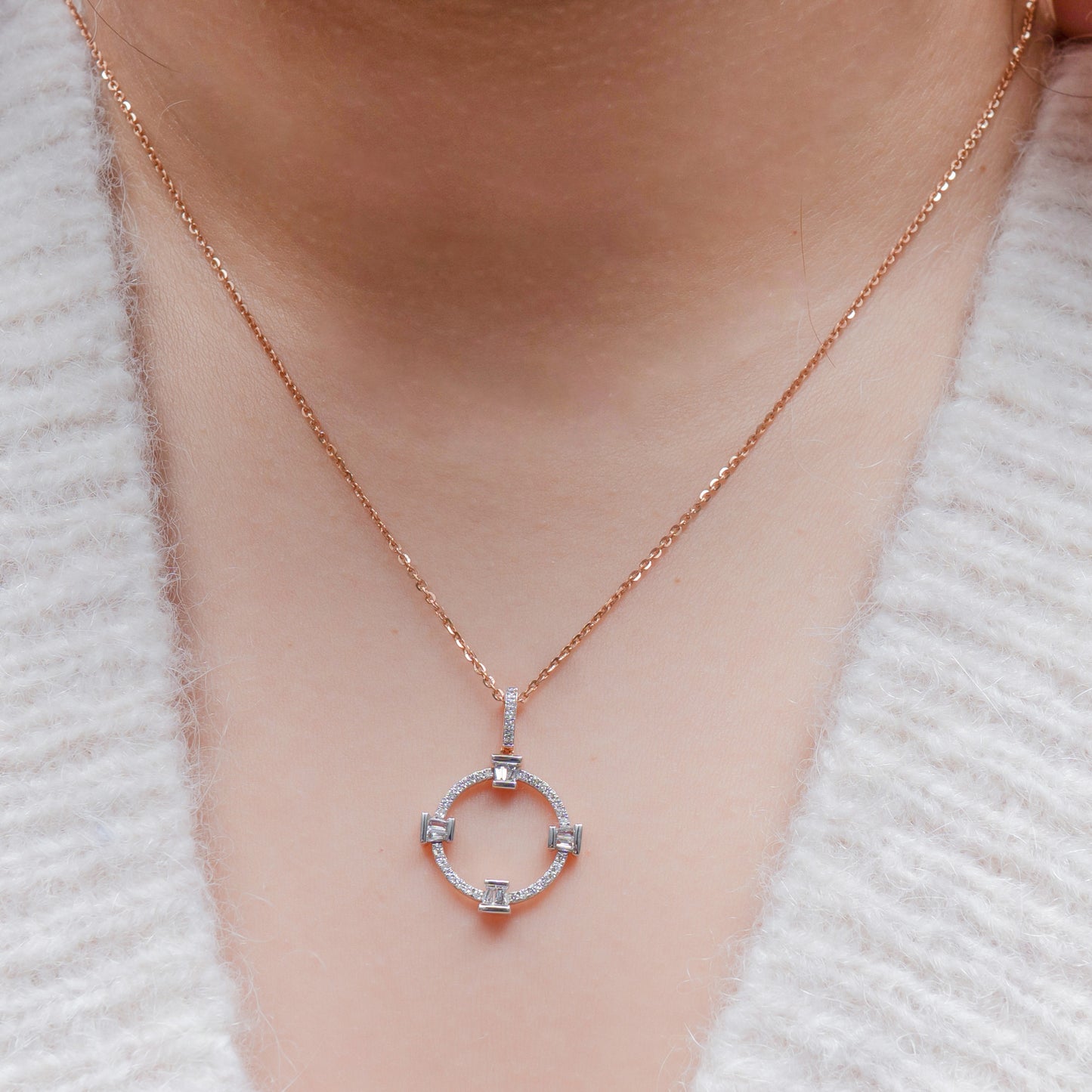 Emerald Open Circle Pendant