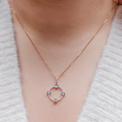 Emerald Open Circle Pendant