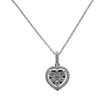 Diamond Heart Cluster Pendant