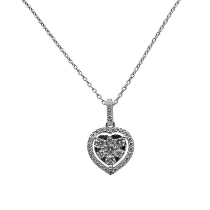 Diamond Heart Cluster Pendant