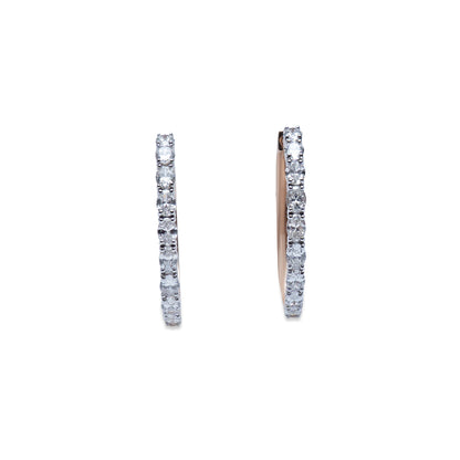Rose Gold Oval Cut Hoops